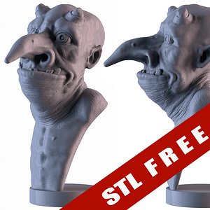 3D fantasy bust model