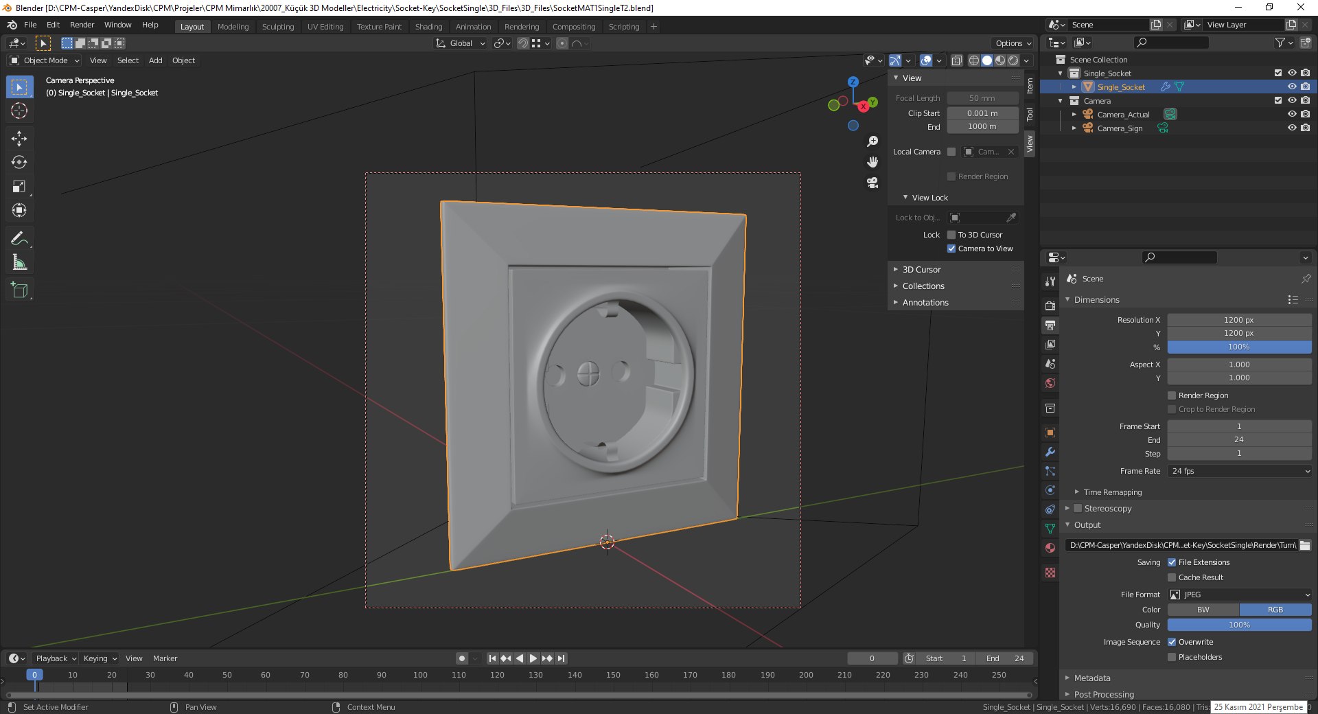 Single Socket 3D - TurboSquid 1631094