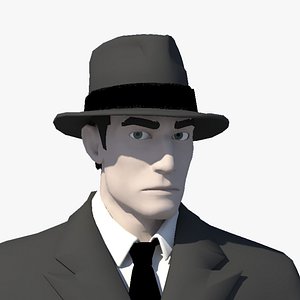 gangster character 3D model