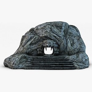 3d fantasy cave entrance model