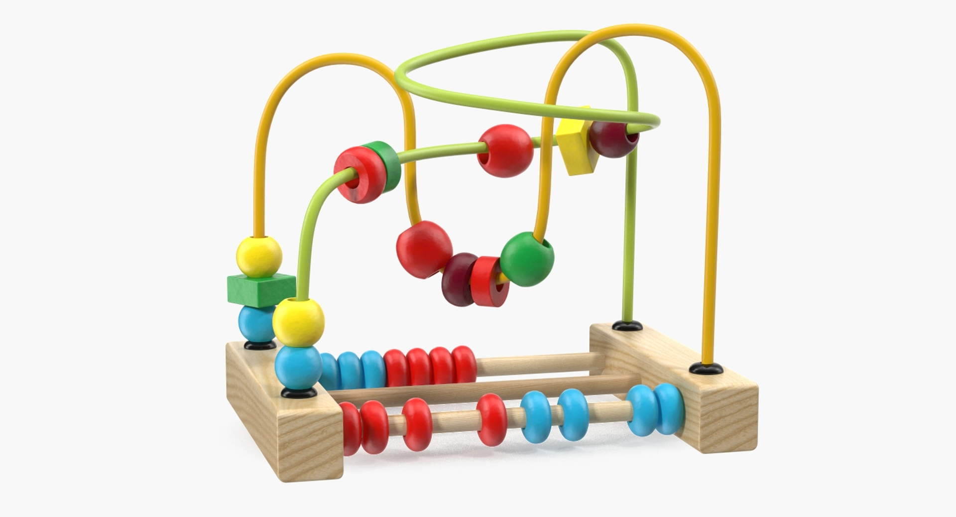 3D colorful wooden educational wire model TurboSquid 1375048