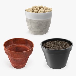 3D flower pots