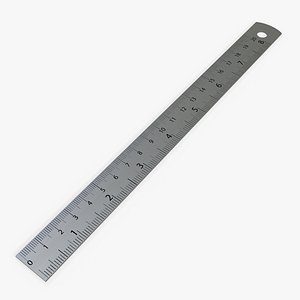ruler metal 3D