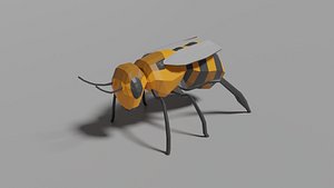 Low-poly Bee 3D