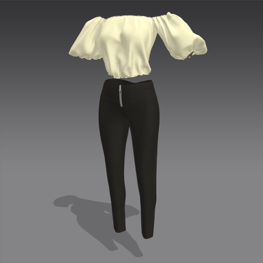 Marvelous Female Pants 3D Model - TurboSquid 1392804