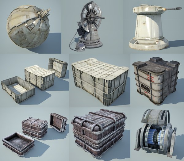 Game Ready Star Wars Cannons and Crates Collection