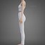 Completo yoga bianco e nero - Canotta sportiva e leggings - Abbigliamento 3D