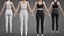 Completo yoga bianco e nero - Canotta sportiva e leggings - Abbigliamento 3D