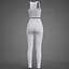 Completo yoga bianco e nero - Canotta sportiva e leggings - Abbigliamento 3D