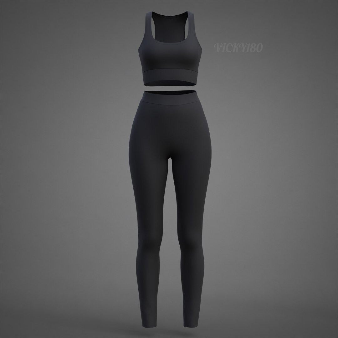 White and Black Yoga Outfit - Sports Bra Tank Top and Leggings 3D Clothing 3D https://p.turbosquid.com/ts-thumb/Xw/0pZM3G/ka/fit0016/jpg/1784976755/1920x1080/fit_q87/7a3570733005eb1ab4d7488a6e95a5b86bdad563/fit0016.jpg