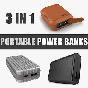 3D portable power banks model