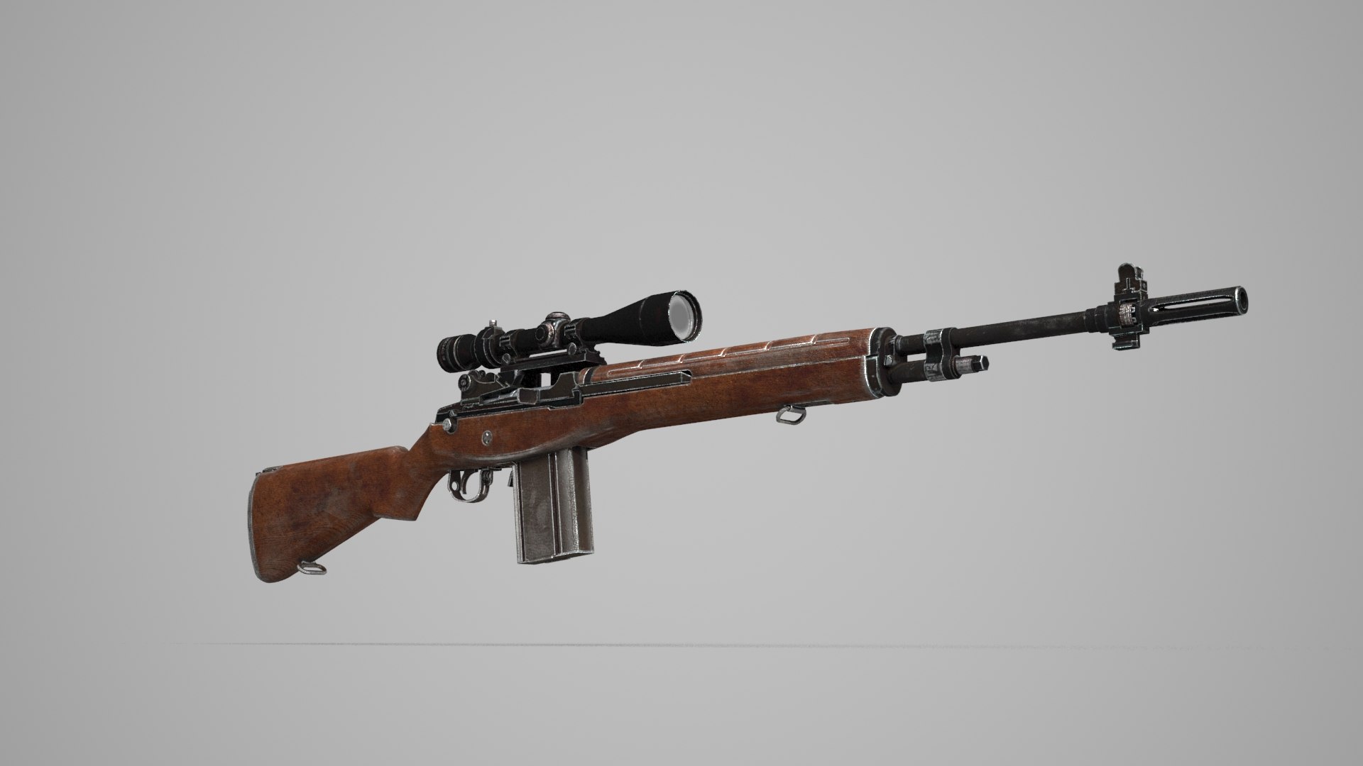 modelo 3d Viejo rifle de francotirador - TurboSquid 1801128