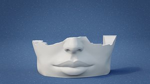 Gold Face DJ Booth 3D model