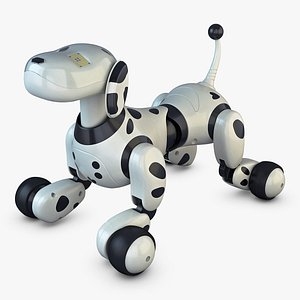 zoomer robot dog dalmatian 3D model
