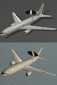 e-767 awacs japanese air force 3d 3ds