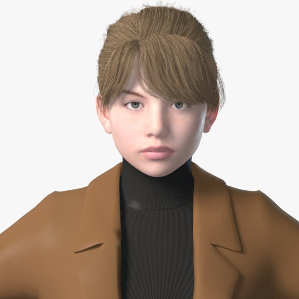 3D business suit lady model