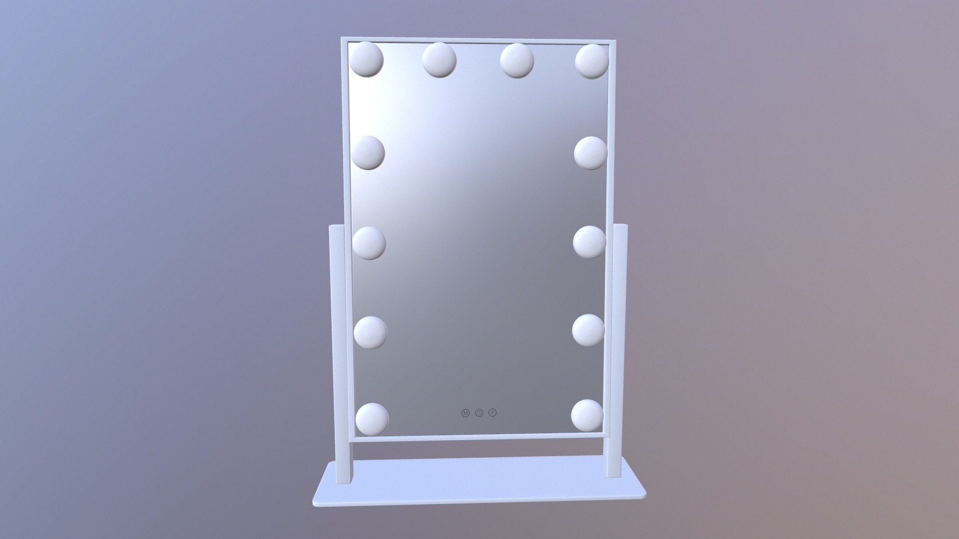 LED Light Makeup Mirror 3D Model - TurboSquid 2030449