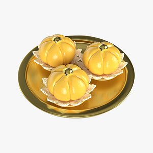 Thai traditional sweets Darathong in golden tray