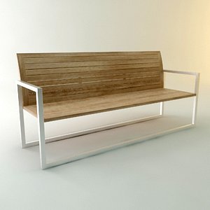 royal chair garden bench 3d model
