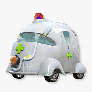 Cartoon Ambulance Car model