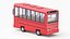 Modelo 3D estilizado de ônibus em baixa poligonagem
