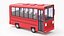 Modelo 3D estilizado de ônibus em baixa poligonagem
