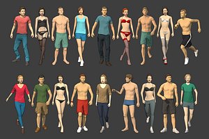 rigged people 3D model