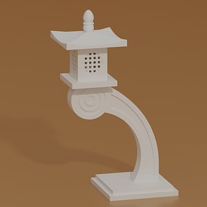 3D Asian Stone Lantern 1 model