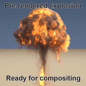 3d pre-rendered explosion render