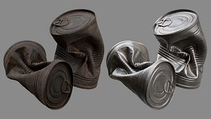 3D Crushed Food Can 04