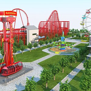 3D Amusement Park model
