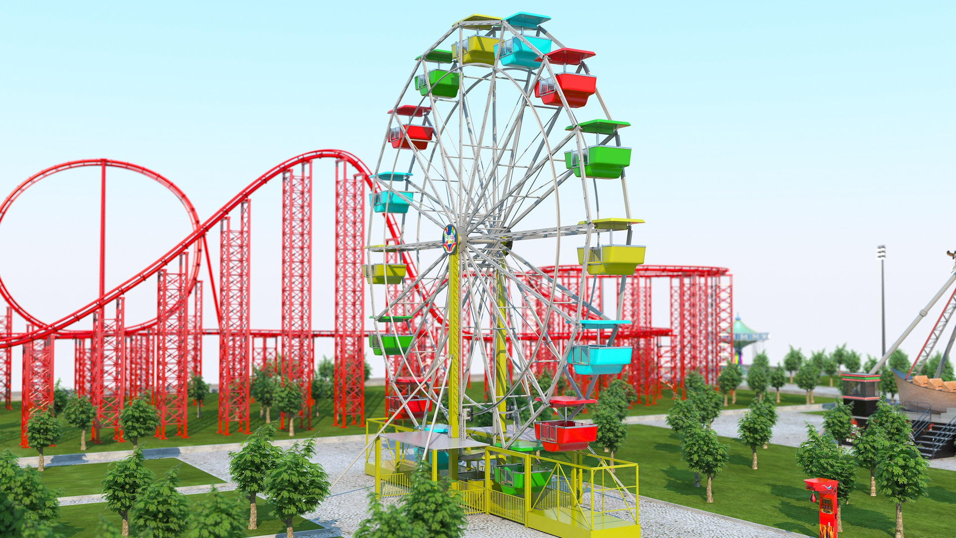 3D Amusement Park model - TurboSquid 1815377