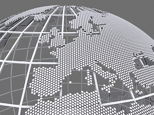 wire globe hexagonal