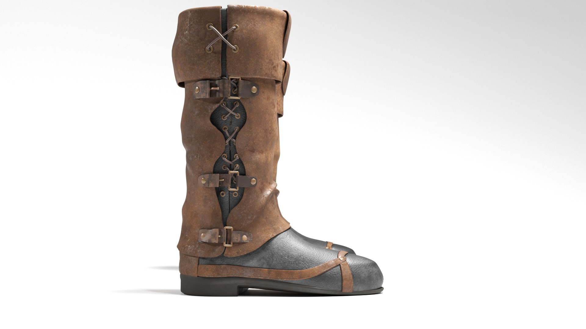 3D Medieval Leather Boots https://p.turbosquid.com/ts-thumb/Xw/dvYAsE/J0/render_left/jpg/1667913952/1920x1080/fit_q87/c22dd646aa9162cfedb03e5f98e1cf1a3f907bbc/render_left.jpg
