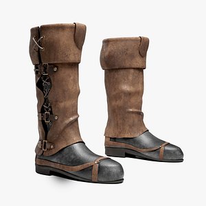 3D Medieval Leather Boots