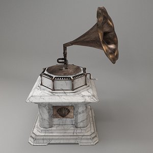 3D gramophone statue model