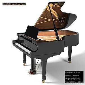 Kawai Rx5 Artist Concert grand piano black