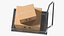 Garde-corps de plate-forme basse pour chariot avec boîtes en carton