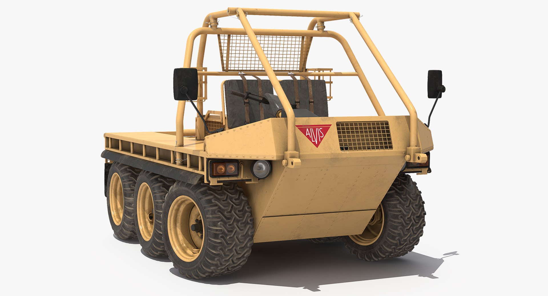 Alvis Supacat Mk2 Desert Rigged 3D Model 3D model preview