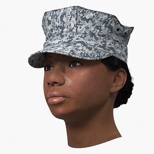 Digital Camo Patrol Cap on Female Head Fur