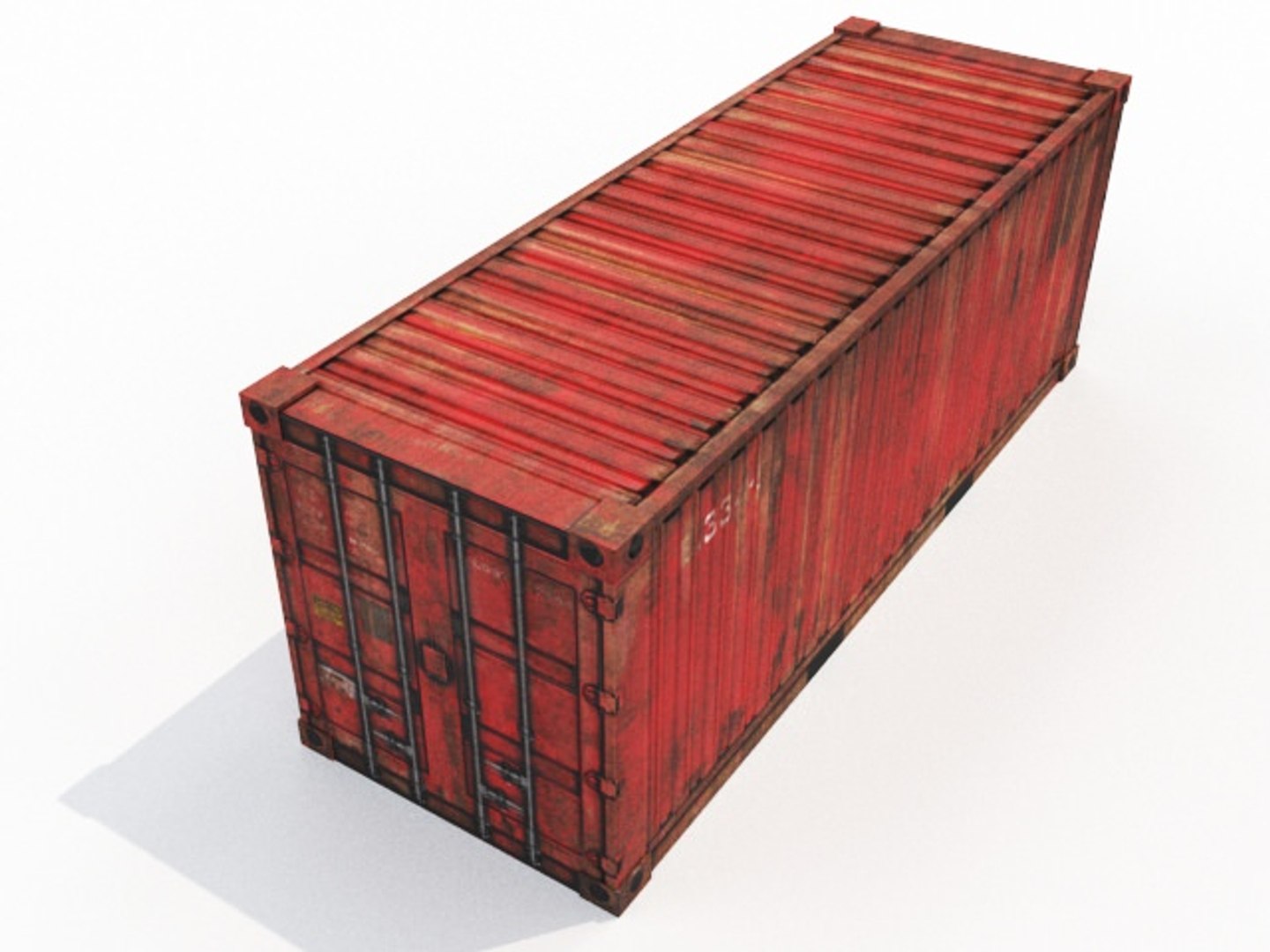 3D Red Container Polys - TurboSquid 1350258