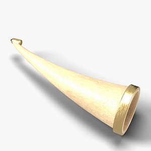 Viking Drinking Horn with Brass Rim and Mead - Metal Festival Prop