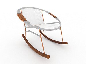 Chair plastic rattan white