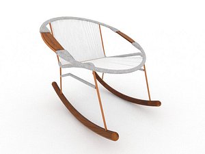 Chair plastic rattan white