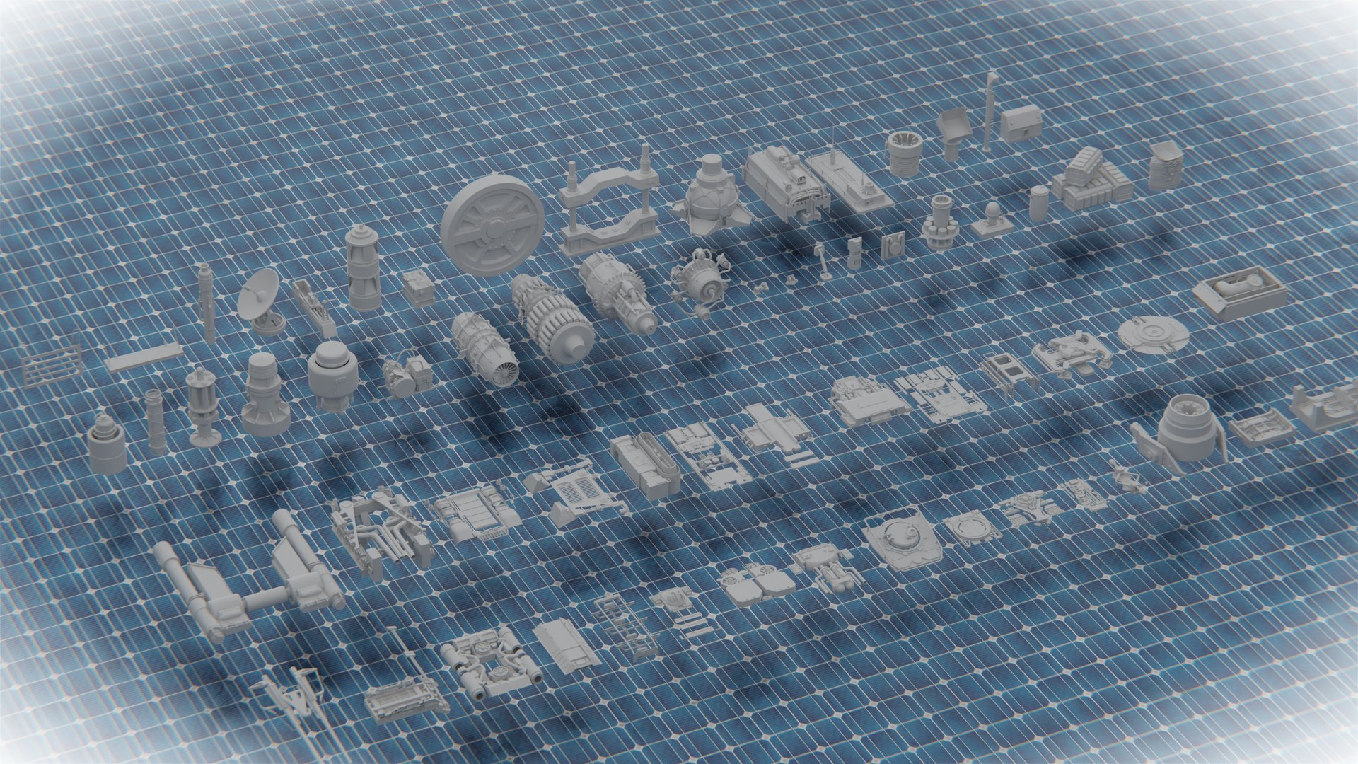 Scifi Various Kitbash 3D model - TurboSquid 2137286