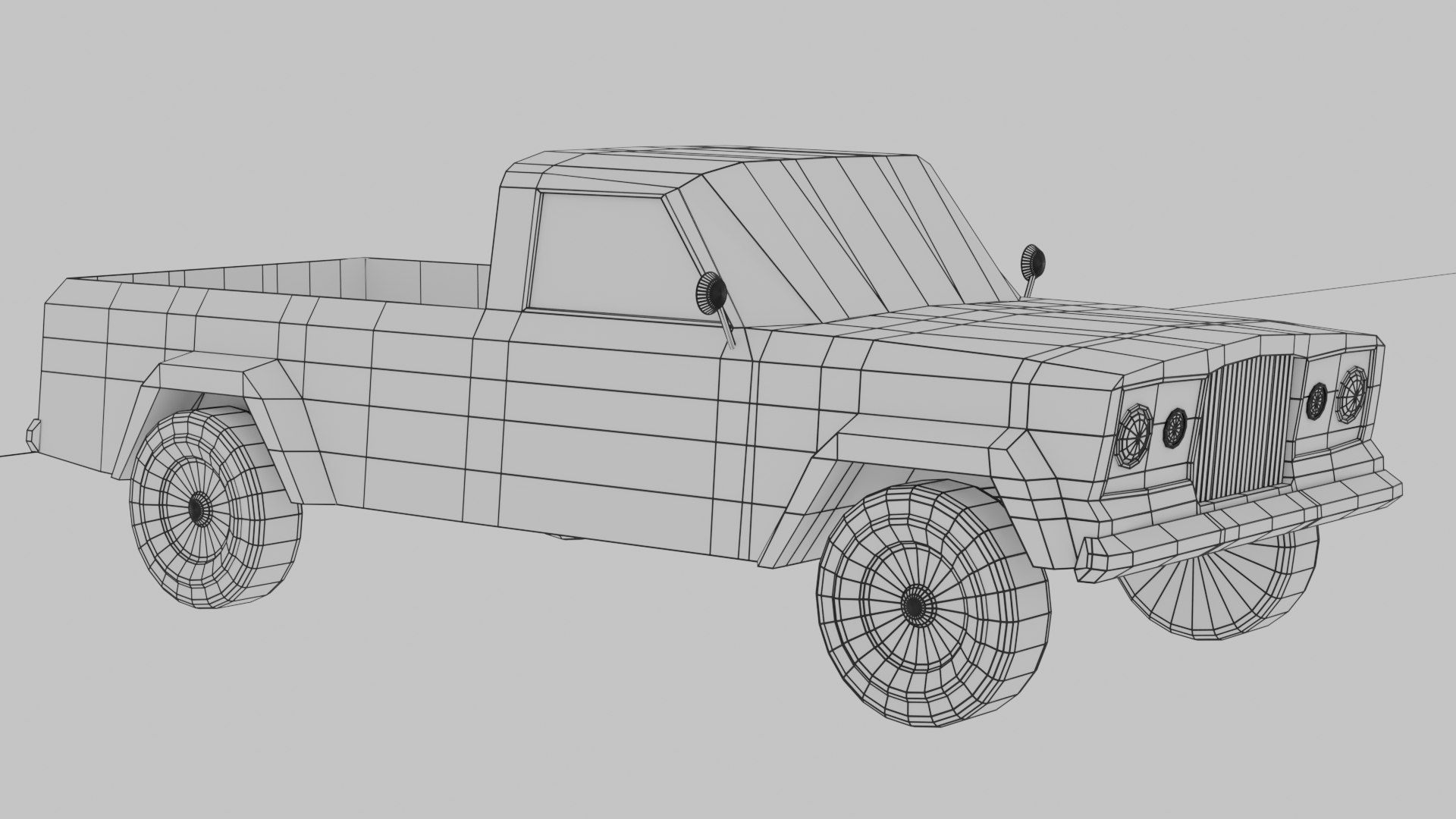 3D Low Poly Car - Jeep Gladiator - Game Ready model https://p.turbosquid.com/ts-thumb/Xx/3QJRFq/uy/wireframe/png/1771011552/1920x1080/fit_q87/3ef37670320b644f1ddabdfbf5eed677b68fe2bf/wireframe.jpg