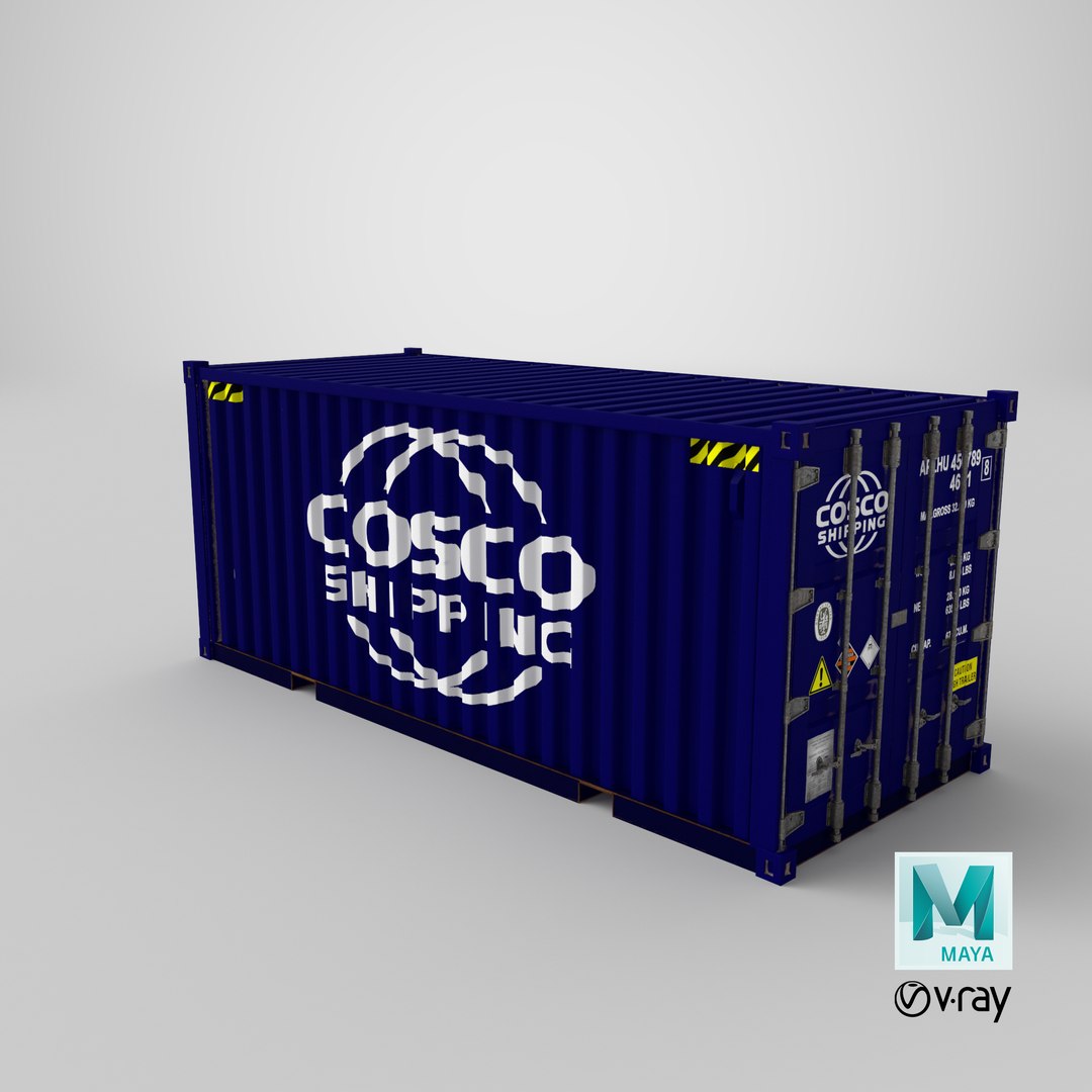 3D shipping container cosco model https://p.turbosquid.com/ts-thumb/Xx/5NRpCF/eNzKesU0/stemcell_maya_vray_render/png/1581014839/1920x1080/fit_q87/dfbf83ec5573b8d621475e5f0ef48af709a0ec45/stemcell_maya_vray_render.jpg