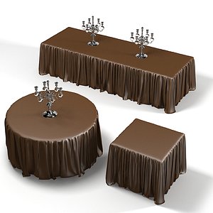 Dining TABLES draped gathered shirred siedes linen SQUARE ROUND