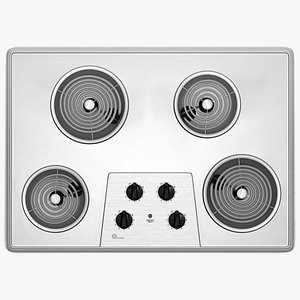Electric Cooktop with Exposed Elements