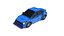 Racing ring car hatchback low poly 3D model FRF2X10S